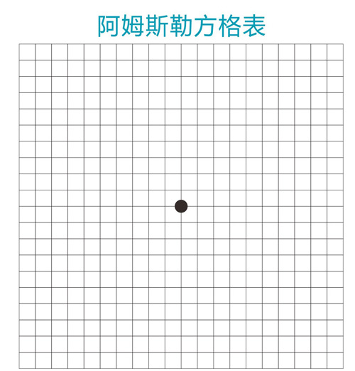 眼底疾病自检图阿姆斯勒方格表